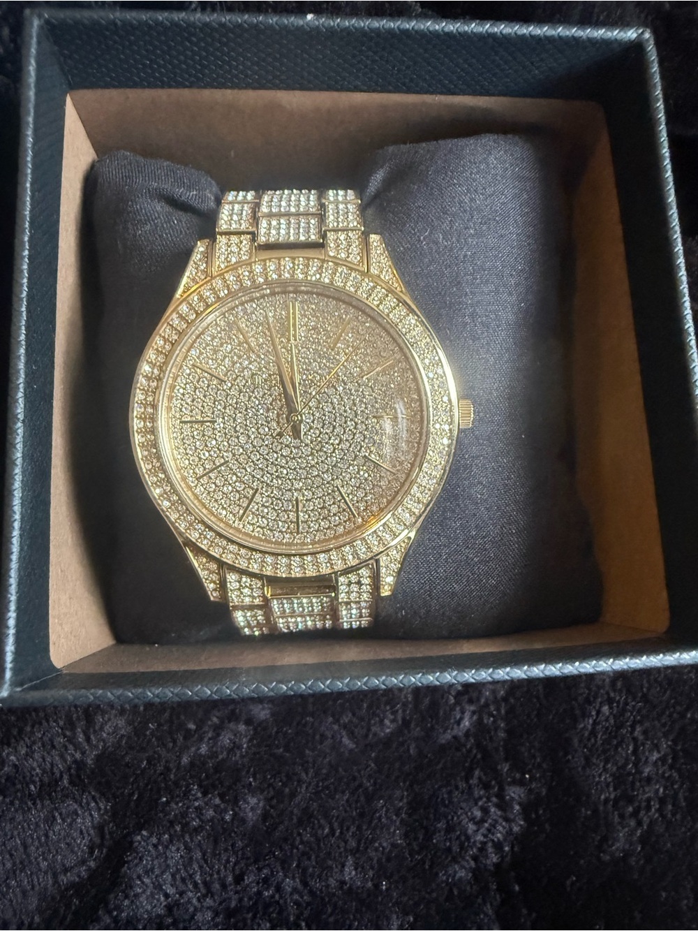 Michael Kors Gold Pavé Crystal Bracelet Watch original price almost $500.